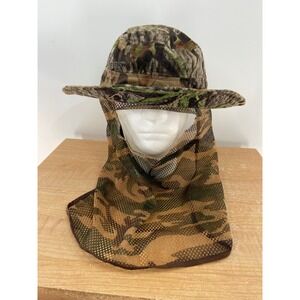 Gamehide Mossy Oak Camo Boonie Hat with Mesh Face Mask One Size CR2 Mens